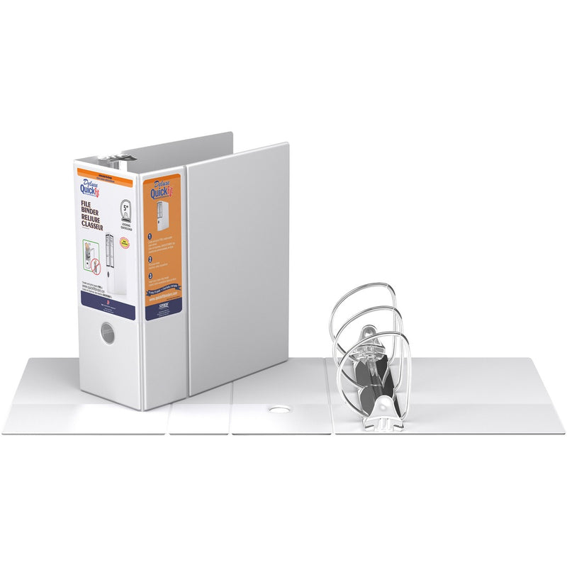 QuickFit QuickFit Locking D-ring Deluxe File Binder - 5" Binder Capacity