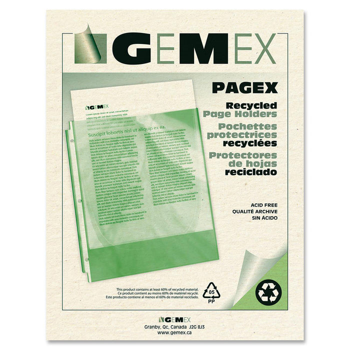Gemex Top-loading Recycled Pagex Page Protector