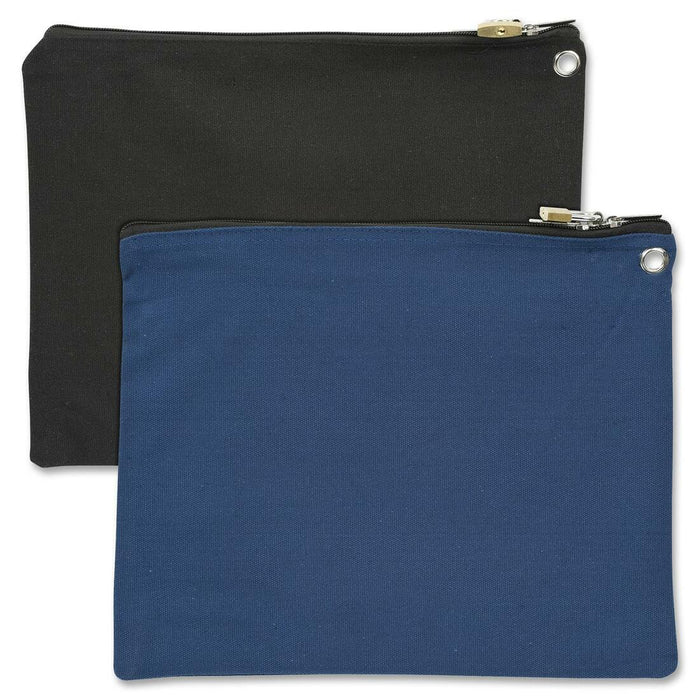 Merangue Carrying Case (Pouch) Jewelry, Money, Accessories, File Folder - Black, Blue