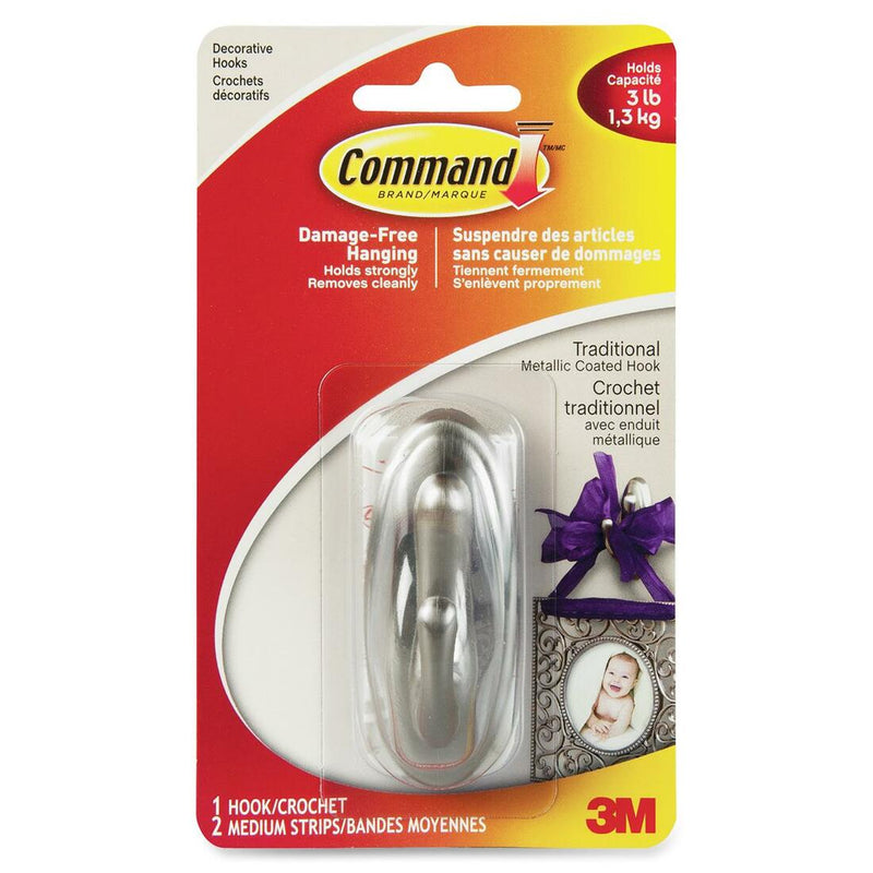 Command Traditional Medium Hook, 17051BN-C - The Supply Room
