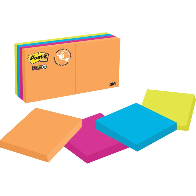 Post-it&reg; Rio de Janeiro Color Collection Super Sticky Notes