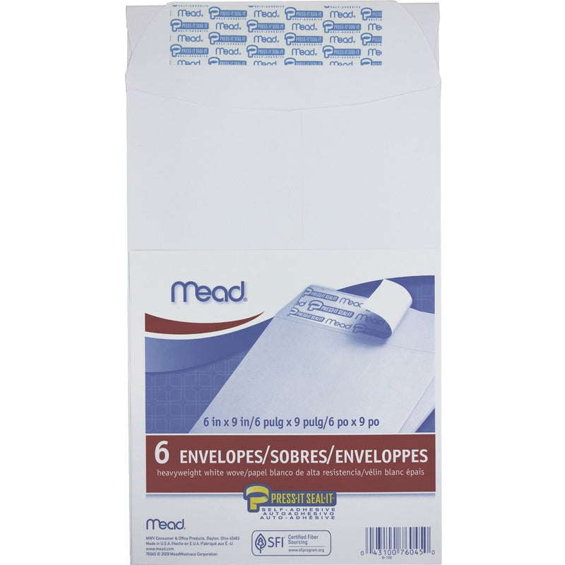 Mead Press-it Seal-it" White Envelope - The Supply Room