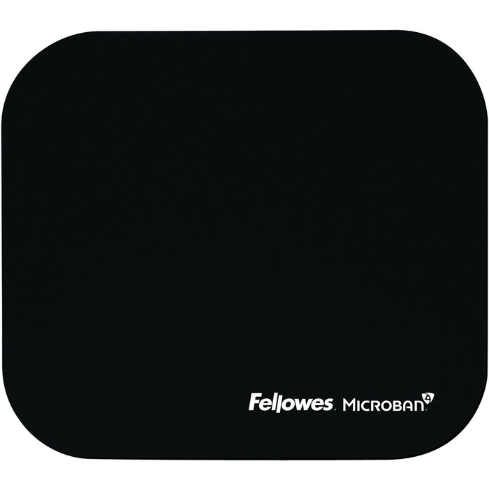 Fellowes Microban&reg; Mouse Pad - Black - The Supply Room