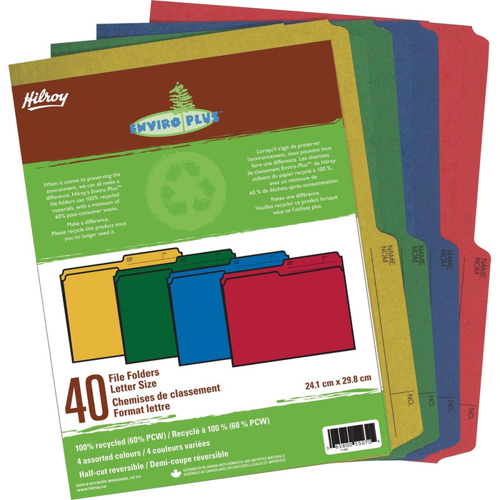 Hilroy Enviro Plus colored File Folder
