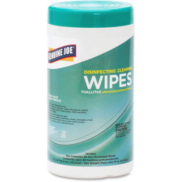 Genuine Joe Fresh Scent Disinfecting Cleaning Wipes