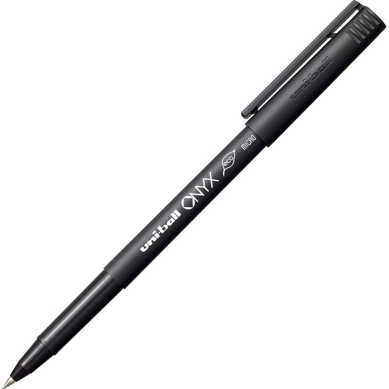 uni-ball Onyx Rollerball Pens - Fine Pen Point - 0.5 mm - 12 / Dozen - Black