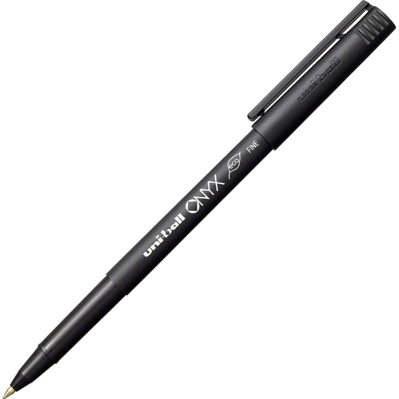 uni-ball Onyx Rollerball Pens - Fine Pen Point - 0.7 mm - 12 / Dozen - Black