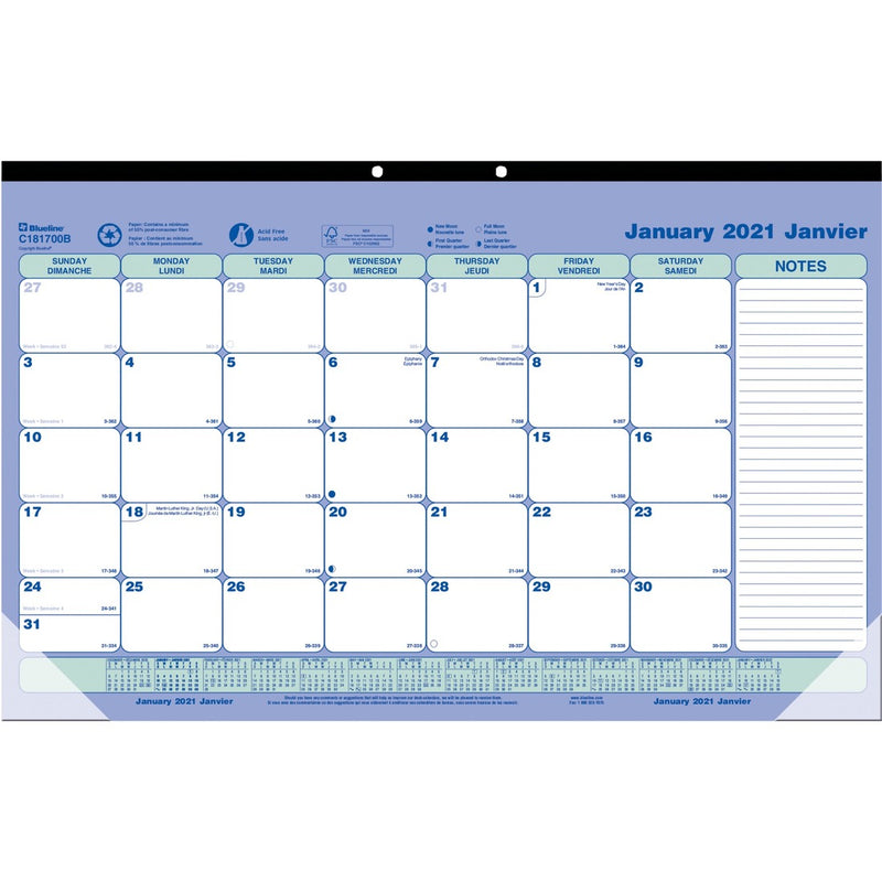 Brownline 2024 Calendar Desk Pads 17 3/4" x 10 7/8" (Smaller Version)