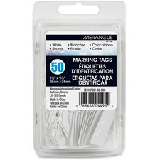 Merangue 50 Pack White Strung Tags