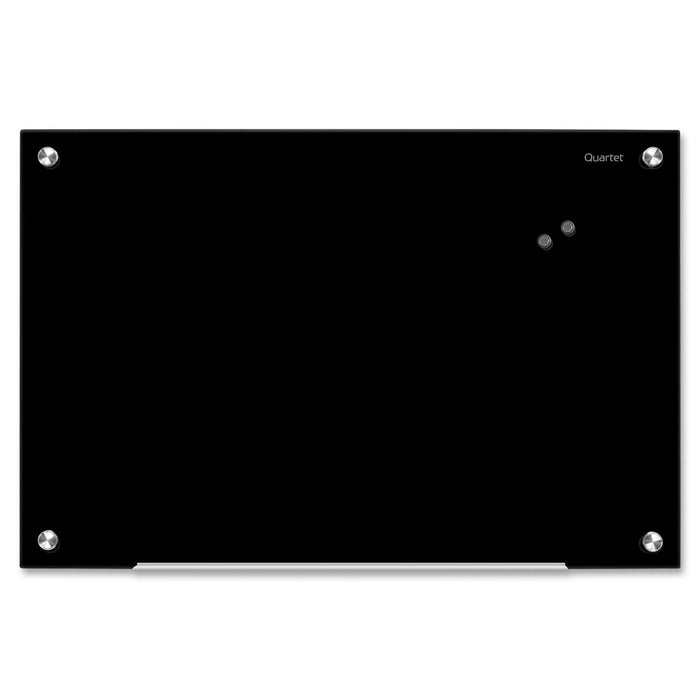 Quartet Infinity Magnetic Glass Dry-Erase Board, Black, 6' x 4'