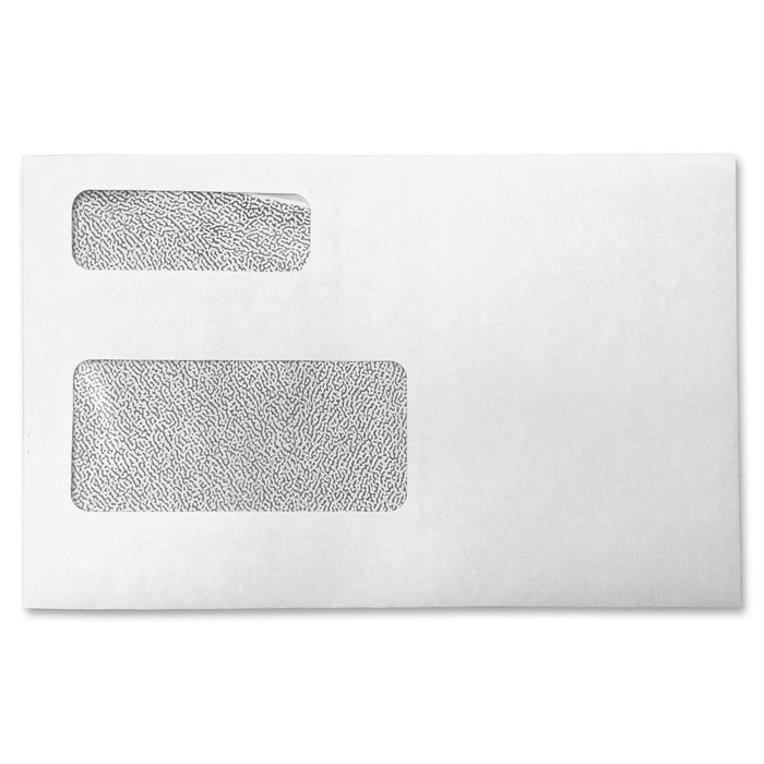 Supremex Envelope - Double Window - 9" Width x 5 3/4" Length - 24 lb - Wove - 500 / Box - White