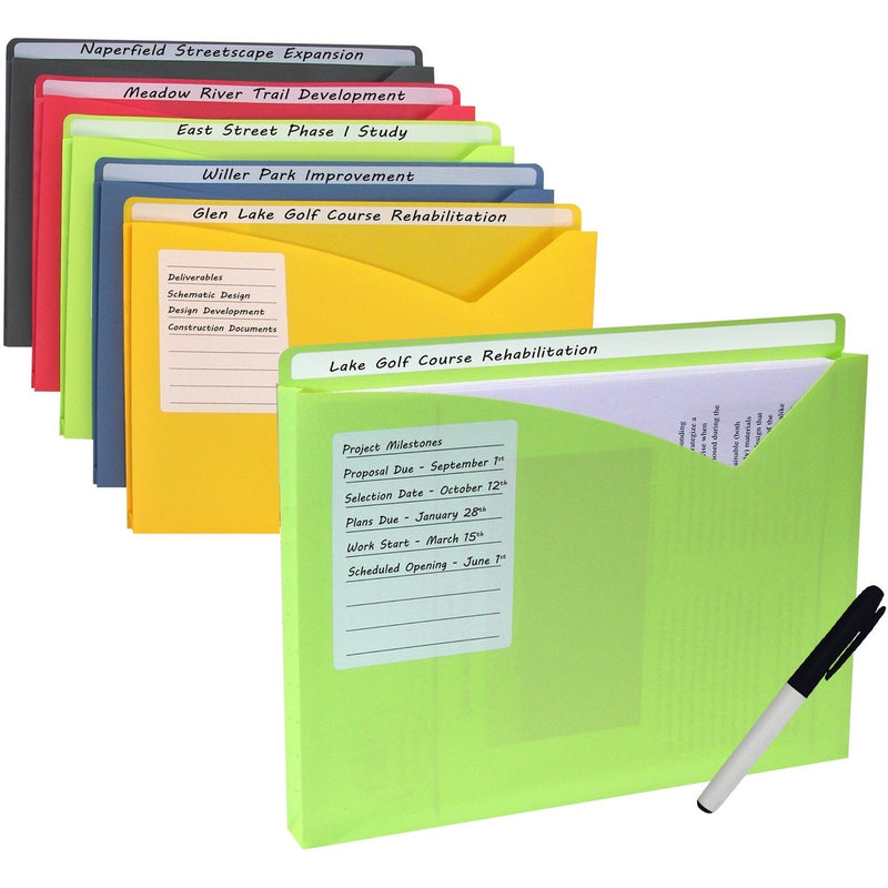 C-Line Write-on Poly File Jackets