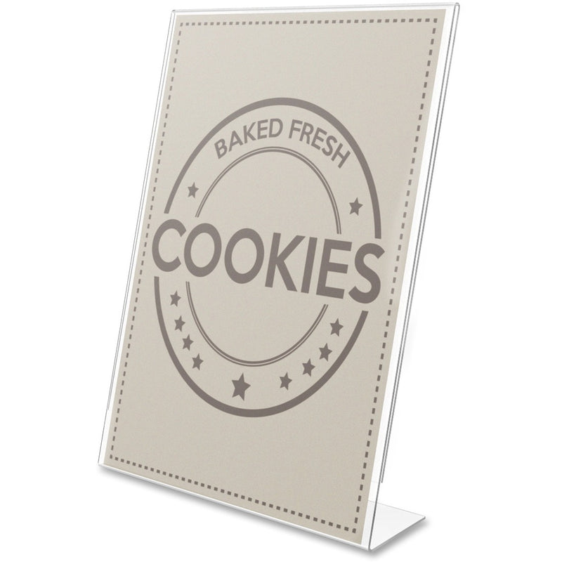 Deflecto Anti-Glare Slanted Portrait Sign Holder