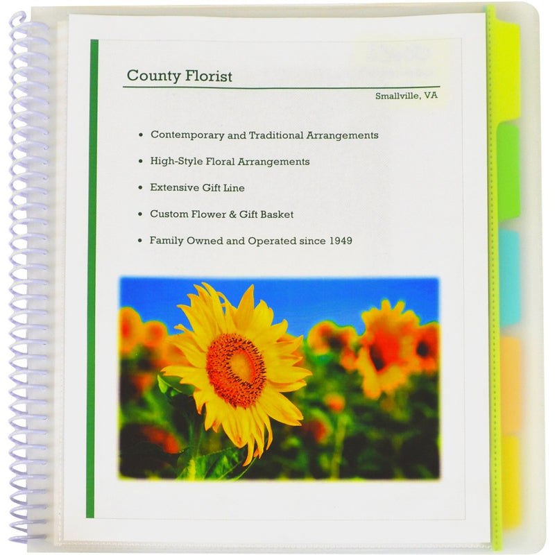 C-Line 10-Pocket Poly Portfolio with Write-on Tabs - The Supply Room