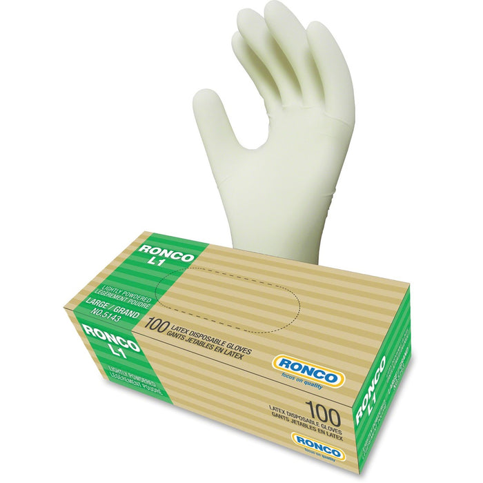 RONCO Lightly Powdered Latex Gloves