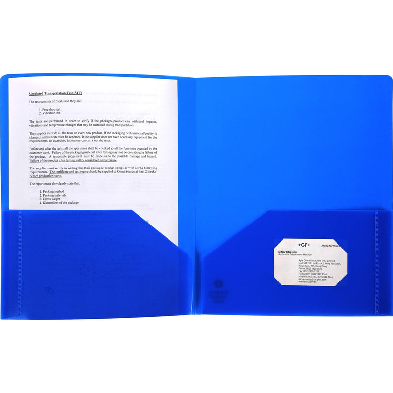 Business Source 2-pocket Poly Portfolio - The Supply Room