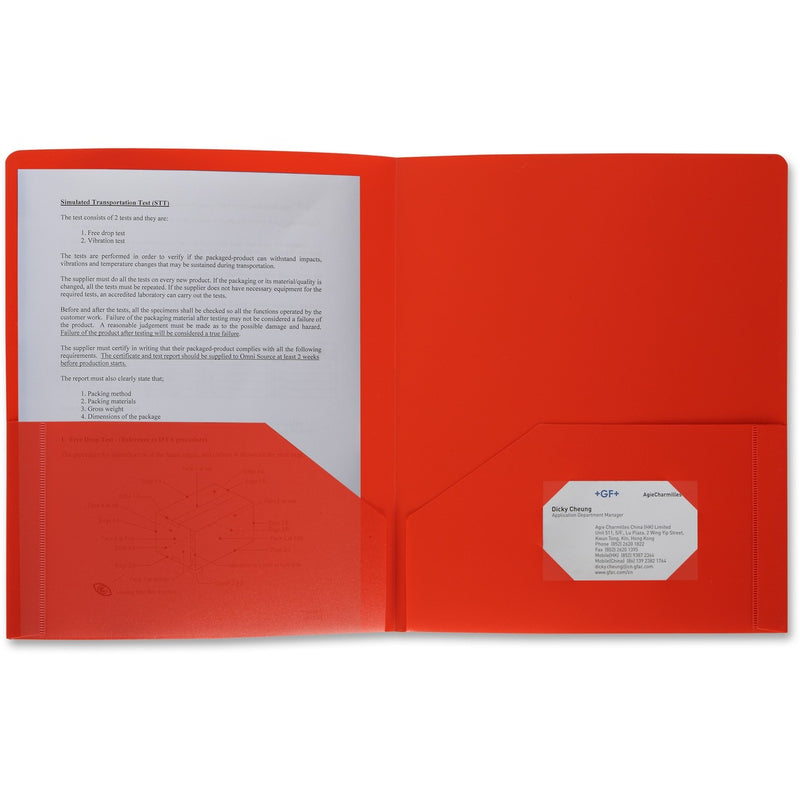 Business Source 2-pocket Poly Portfolio