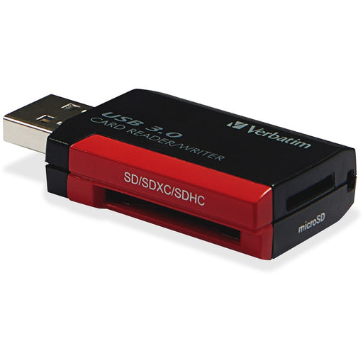 Verbatim Pocket Card Reader, USB 3.0 - Black - The Supply Room