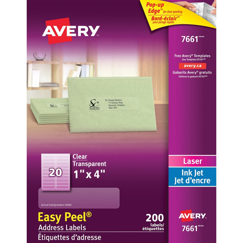 Avery&reg; 1"x4" Easy Peel Address Labels