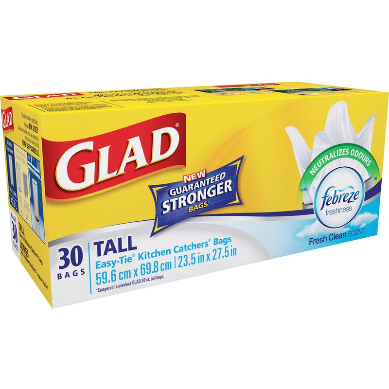 Glad Easy-Tie Tall White Kitchen Catchers Bags