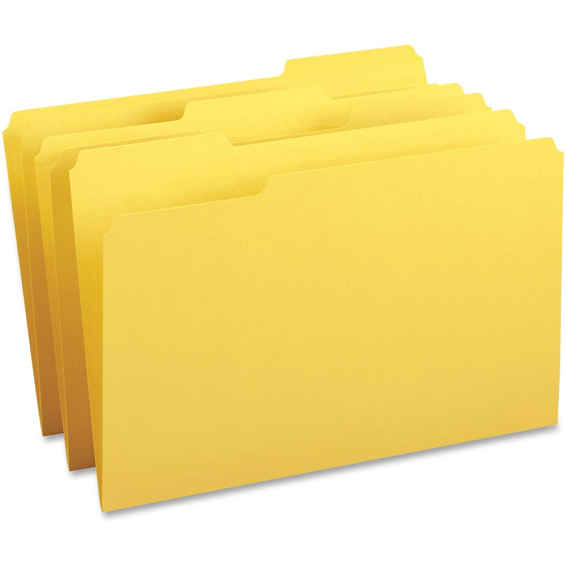 Business Source 1/3-cut Tab Legal Colored File Folders