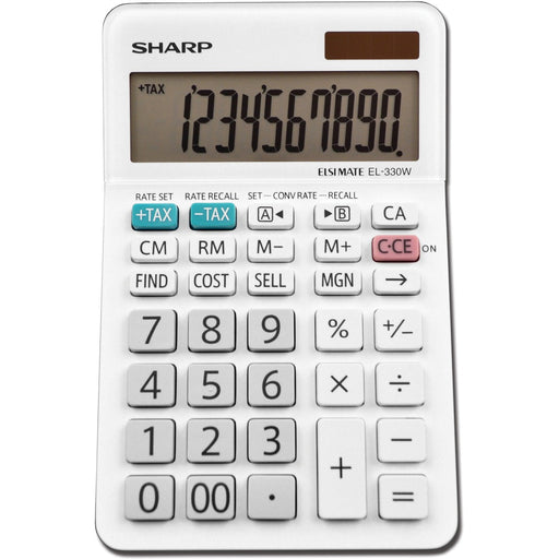 Sharp Calculators EL-330WB 10-Digit Professional Desktop Calculator - The Supply Room