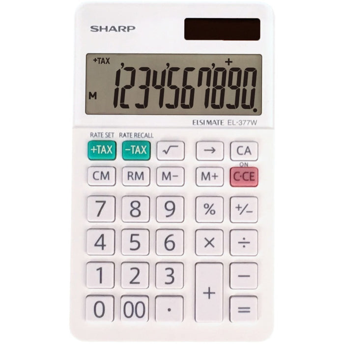 Sharp Calculators EL-377WB 10-Digit Professional Handheld Calculator