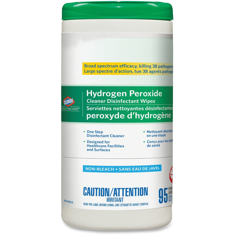 Clorox Healthcare Hydrogen Peroxide Cleaner Disinfecting Wipes 95ct Cannister - The Supply Room