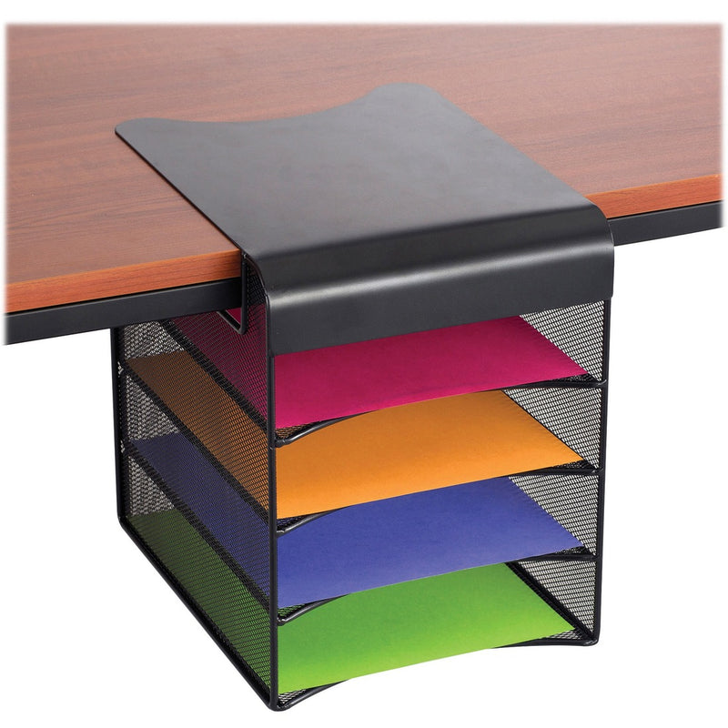 Safco Onyx Solid Top Horizontal Hanging Storage - The Supply Room