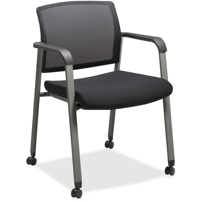 Lorell Mesh Back Guest Chairs with Casters