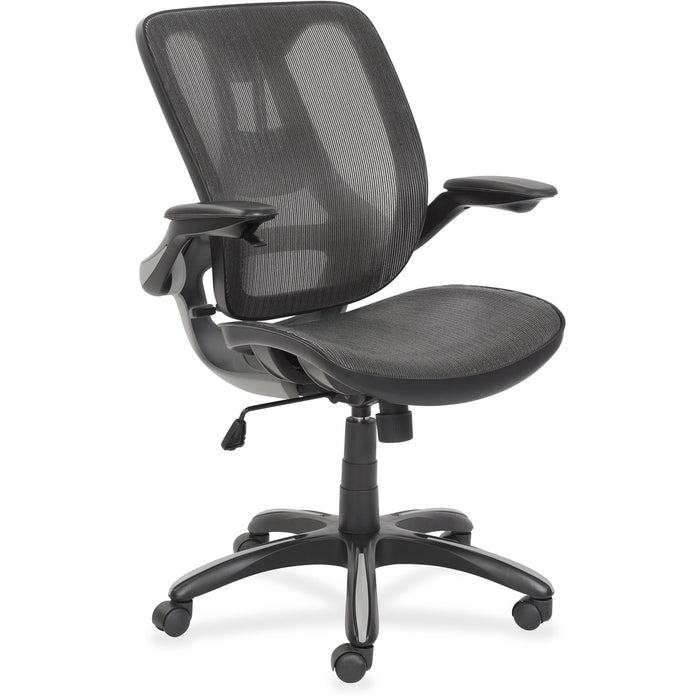 Lorell Mesh Back Chair with Flip-Up Arms