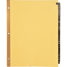 Business Source 1-31 Black Leather Tab Index Dividers