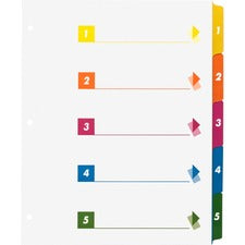 Business Source Color-coded Table of Contents/Tabs Index Dividers