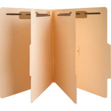 Business Source 6-Part Manila Classification Folders