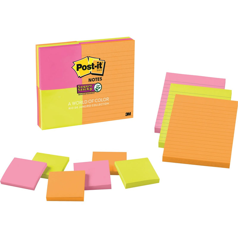 Post-it&reg; Super Sticky Notes - Rio de Janeiro Color Collection
