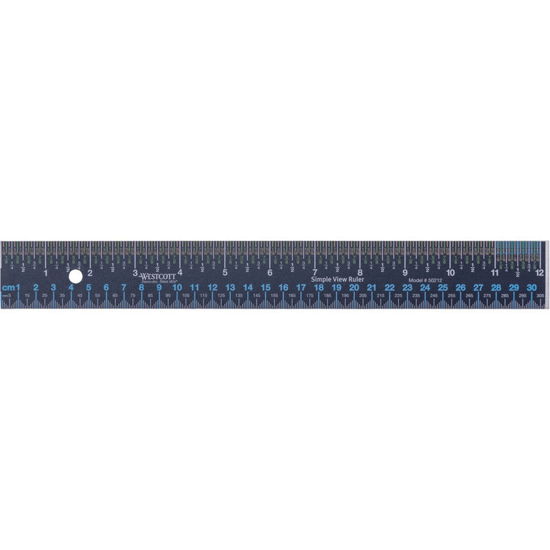 Westcott Simple View 12" Steel Ruler