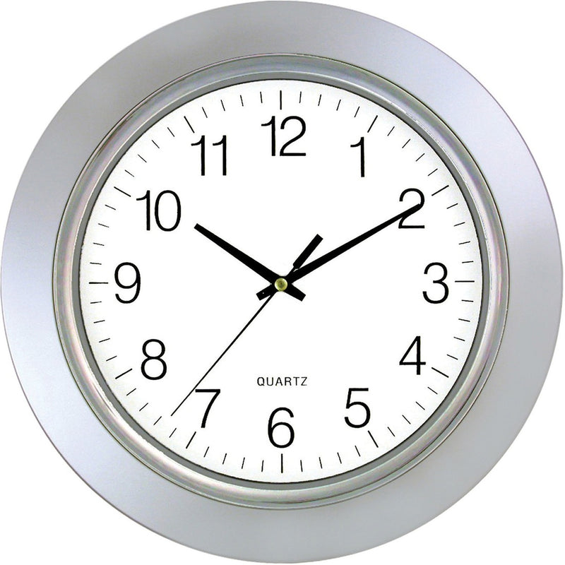 Timekeeper 13" Wall Clock, Chrome Bezel - The Supply Room