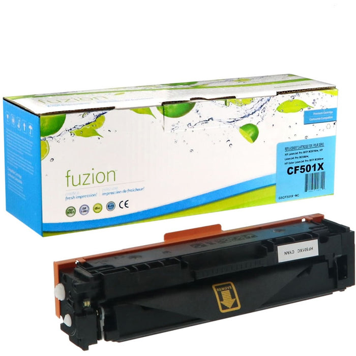 fuzion Remanufactured Toner Cartridge - Alternative for HP 202X (CF501X) - Cyan