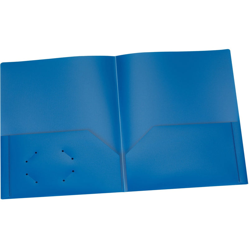 Oxford Blue Two Pocket Poly Portfolio