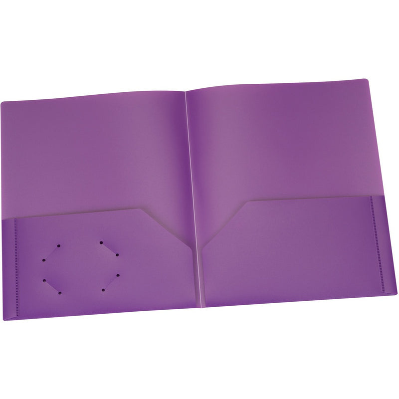 Oxford Purple Two Pocket Poly Portfolio