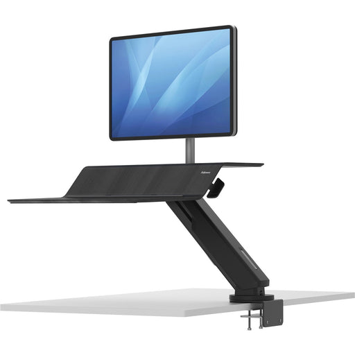 Fellowes Lotus&trade; RT Sit-Stand Workstation Black Single - The Supply Room
