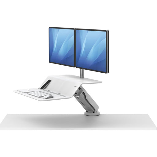 Fellowes Lotus&trade; RT Sit-Stand Workstation White Dual - The Supply Room