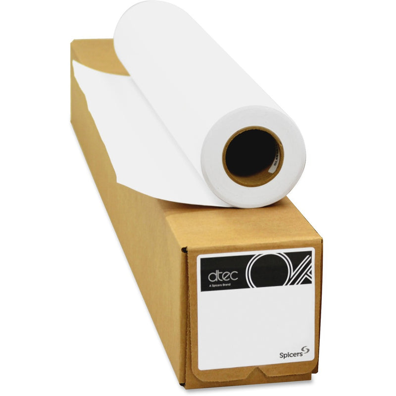 Spicers dtec Reprographic Bond Wide Format Paper - 24" x 500' - 20 lb - White - 75gsm - Untaped 3" Core - FSC