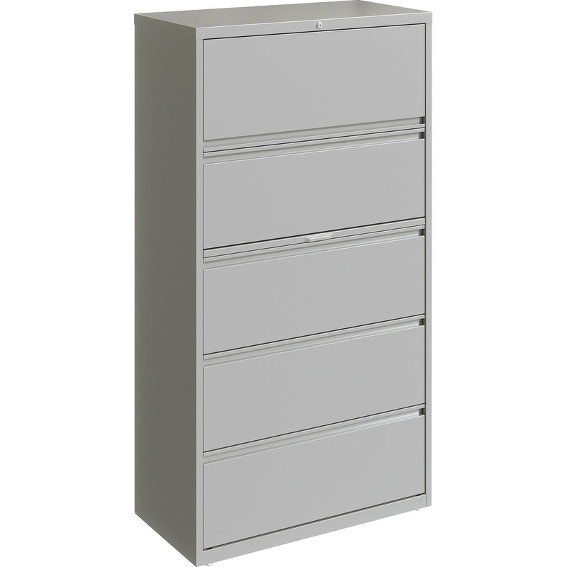 Lorell 36" Silver Lateral File - 5-Drawer