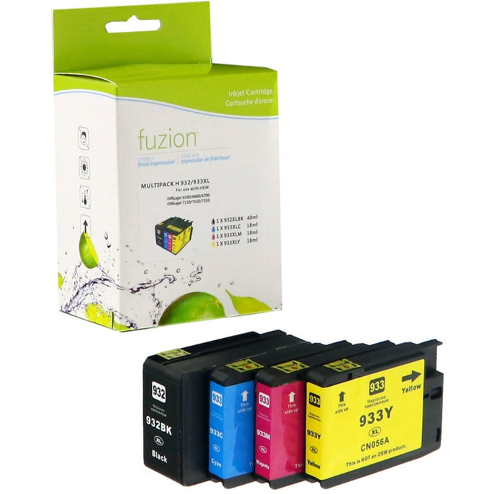 fuzion Ink Cartridge - Alternative for HP 932XL - Black, Cyan, Magenta, Yellow