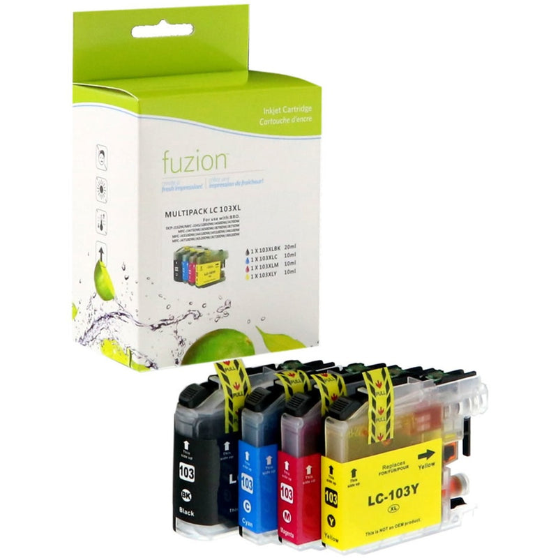 fuzion Ink Cartridge - Alternative for Brother LC103 - Black, Cyan, Magenta, Yellow
