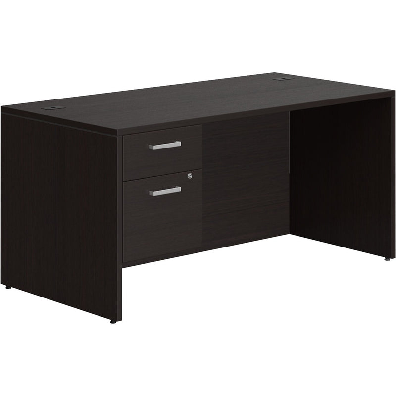 Offices To Go Ionic Single Pedestal Desk 60"W x 30"D x 29"H Dark Espresso - The Supply Room