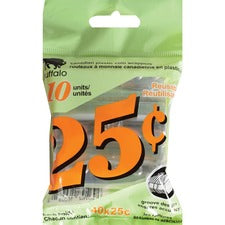 Buffalo Coin Wrap - $0.25 Denomination - Plastic 10/pack - The Supply Room
