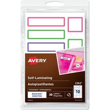 Avery&reg; Self-Laminating Labels Handwrite, Assorted Sizes