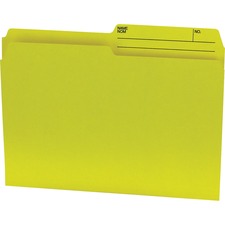 Offix Reversible Coloured File Folders - Letter - 8 1/2" x 11" Sheet Size - 1/2 Tab Cut - 10.5 pt. Folder Thickness